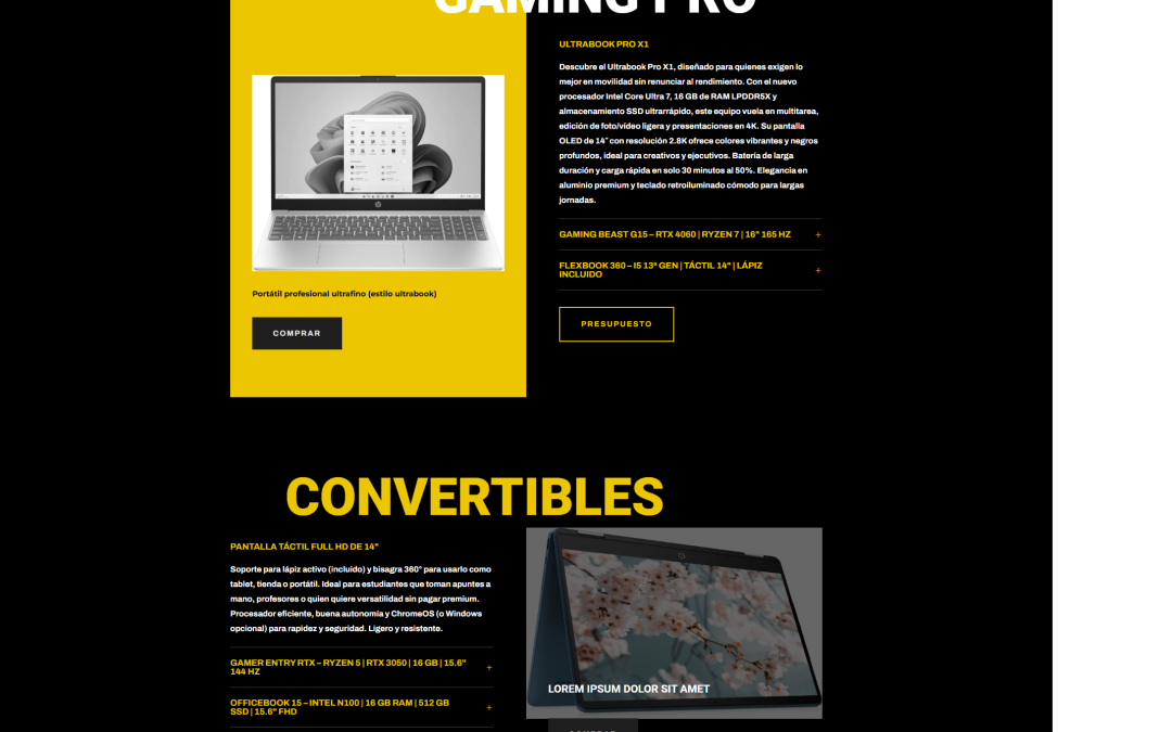 Proyecto Web Portátiles Pc