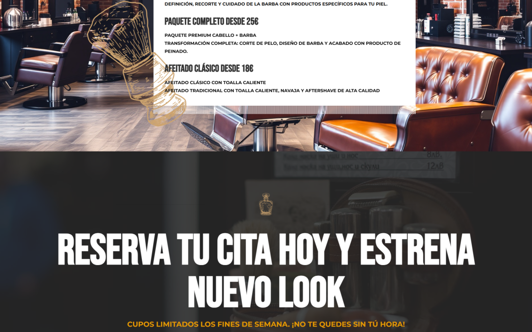 Landing Barbería Moderna